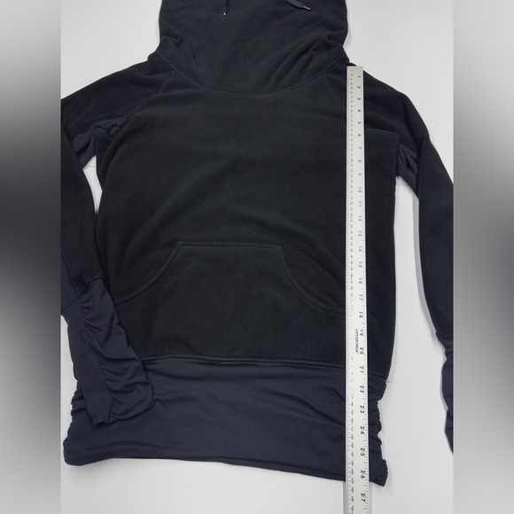 Lululemon Women’s Don’t Hurry Be Happy Fleece Cowl Neck Hoodie Black Size 6 - Picture 13 of 13